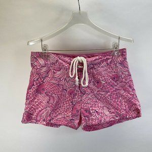Lilly Pulitzer Pink Koi Fish Swim Board Shorts